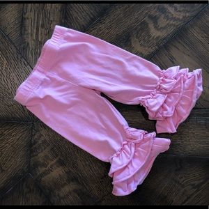 Girls pink ruffle shorties